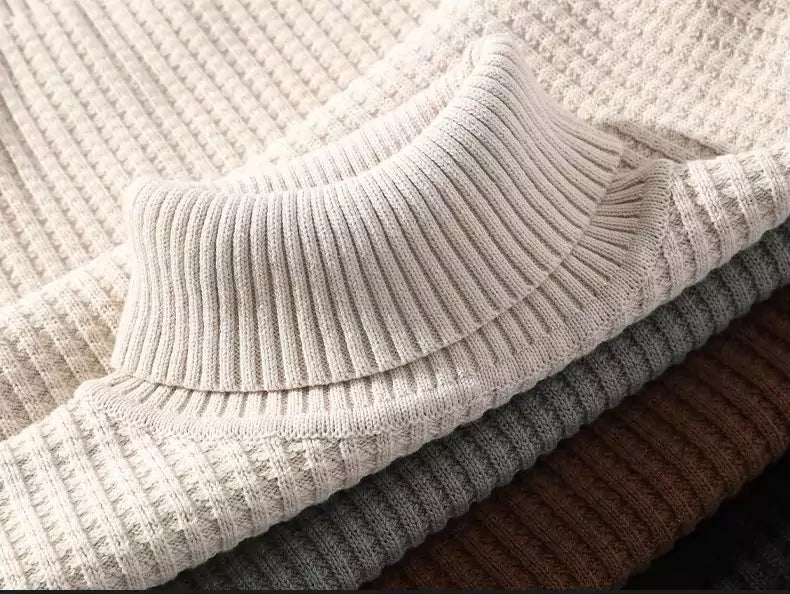 Knit Turtleneck Sweater - Men's Knit Turtleneck Sweater - Warm and Comfortable Alex Shogun Men's Clothes