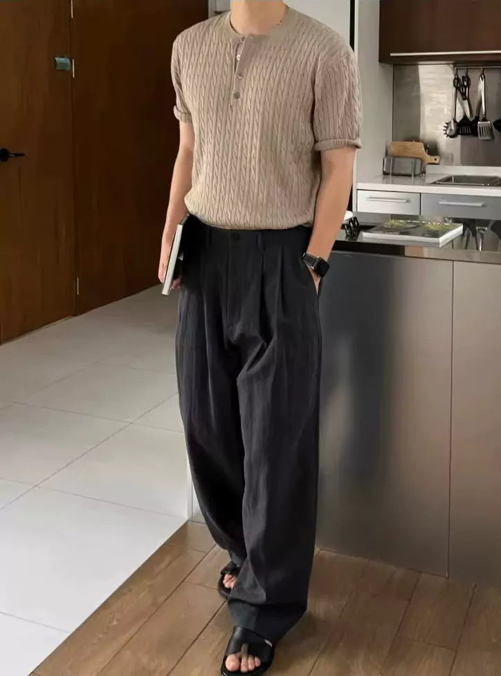 Korean Nobility Pants - Korean Nobility Pants | Wide-Leg Trousers | Men's Luxury Linen Pants Alex Shogun Men's Clothes