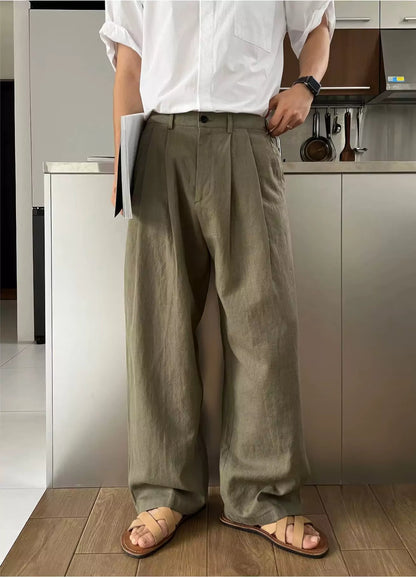 Korean Nobility Pants - Korean Nobility Pants | Wide-Leg Trousers | Men's Luxury Linen Pants Alex Shogun Men's Clothes