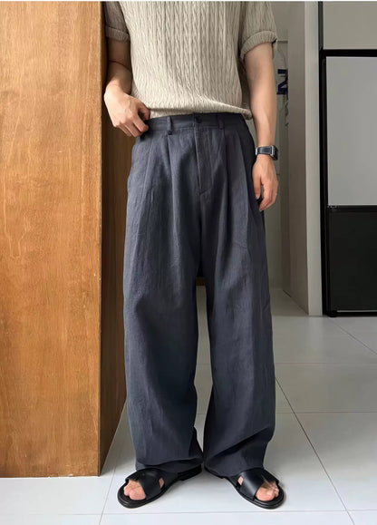 Korean Nobility Pants - Korean Nobility Pants | Wide-Leg Trousers | Men's Luxury Linen Pants Alex Shogun Men's Clothes