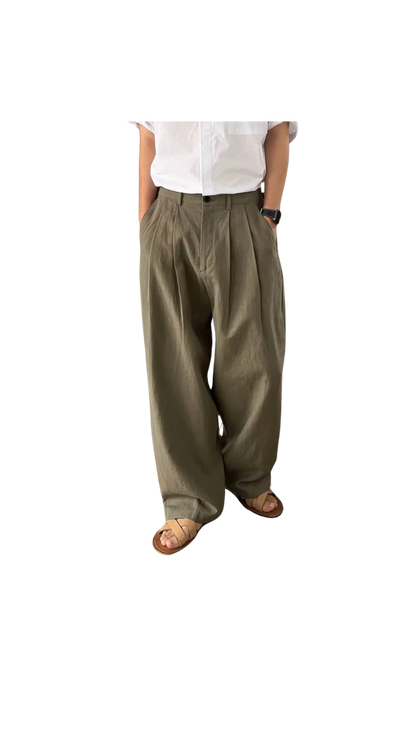 Korean Nobility Pants - Korean Nobility Pants | Wide-Leg Trousers | Men's Luxury Linen Pants Alex Shogun Men's Clothes