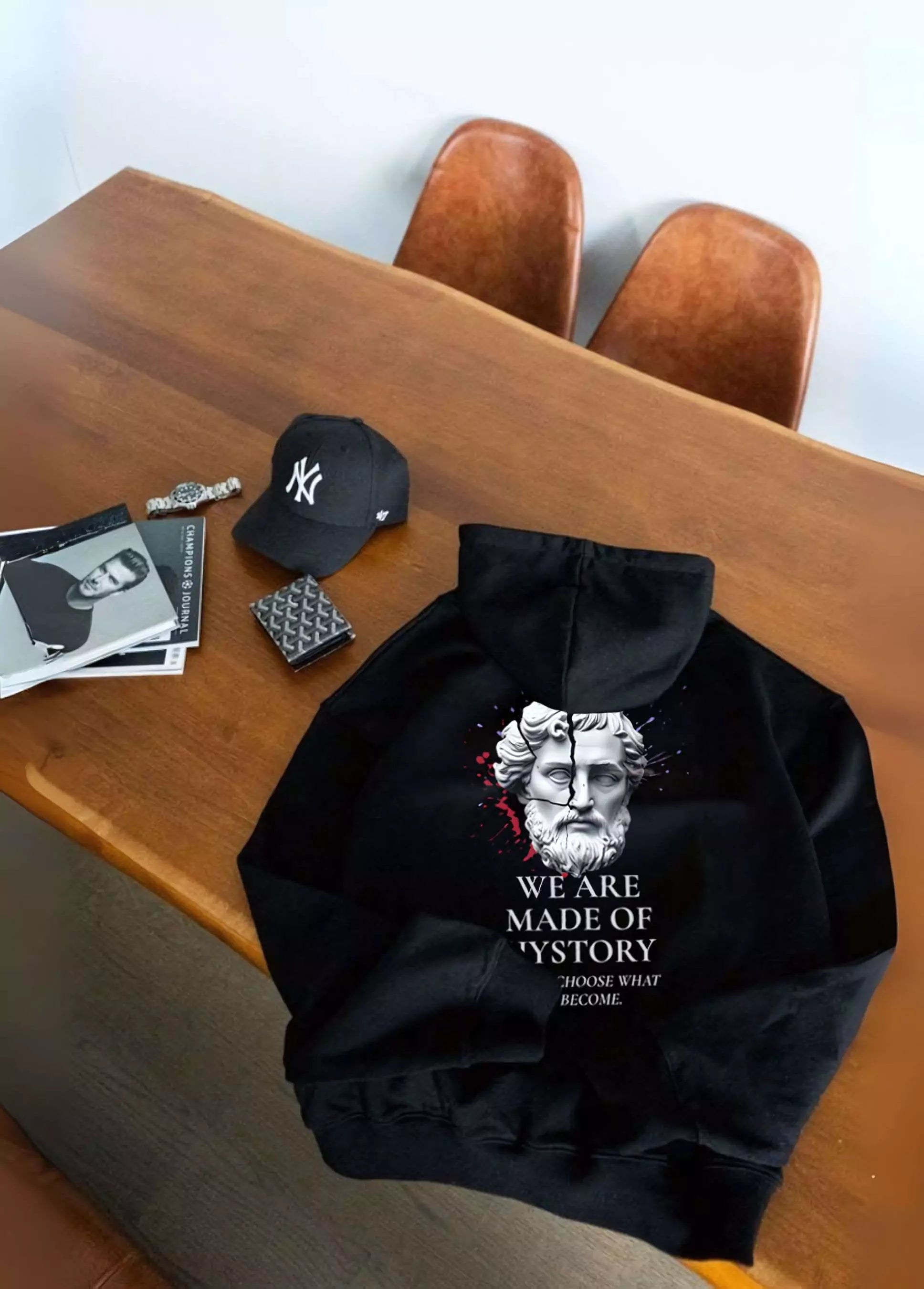Oversized Hoodie – We Are Made of History - Alex Shogun Oversized Legacy Hoodie – We Are Made of History Alex Shogun Men's Clothes