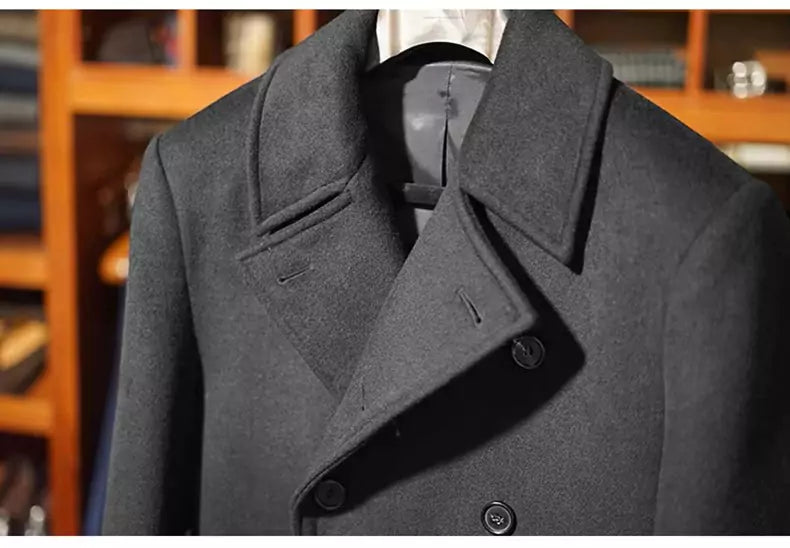 Classic Double-Breasted Wool Coat - Shop Classic Double-Breasted Wool Coat: Timeless Elegance Alex Shogun Men's Clothes