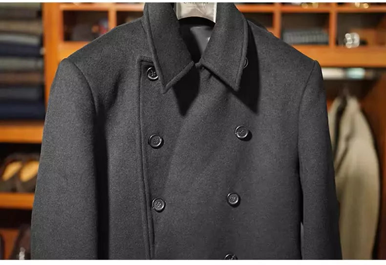 Classic Double-Breasted Wool Coat - Shop Classic Double-Breasted Wool Coat: Timeless Elegance Alex Shogun Men's Clothes