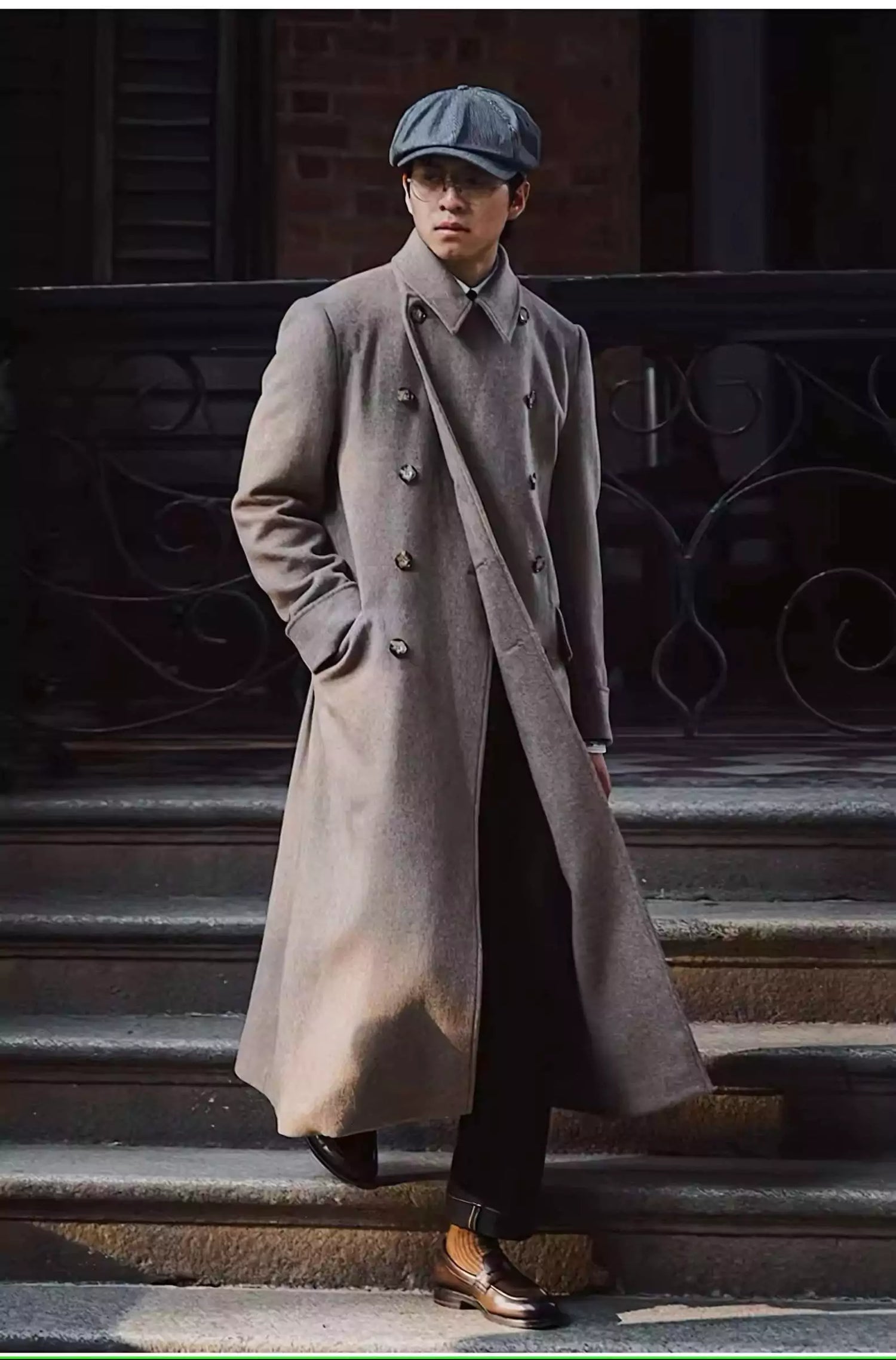 Classic Double-Breasted Wool Coat - Shop Classic Double-Breasted Wool Coat: Timeless Elegance Alex Shogun Men's Clothes