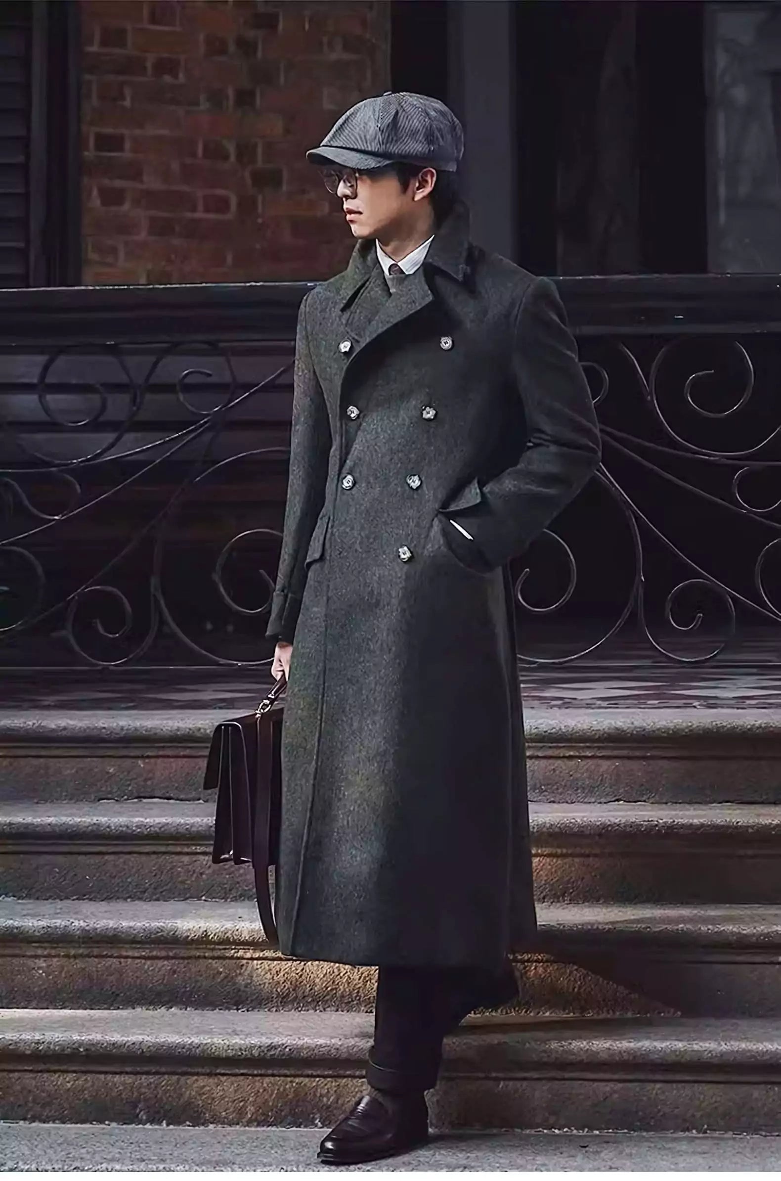 Classic Double-Breasted Wool Coat - Shop Classic Double-Breasted Wool Coat: Timeless Elegance Alex Shogun Men's Clothes