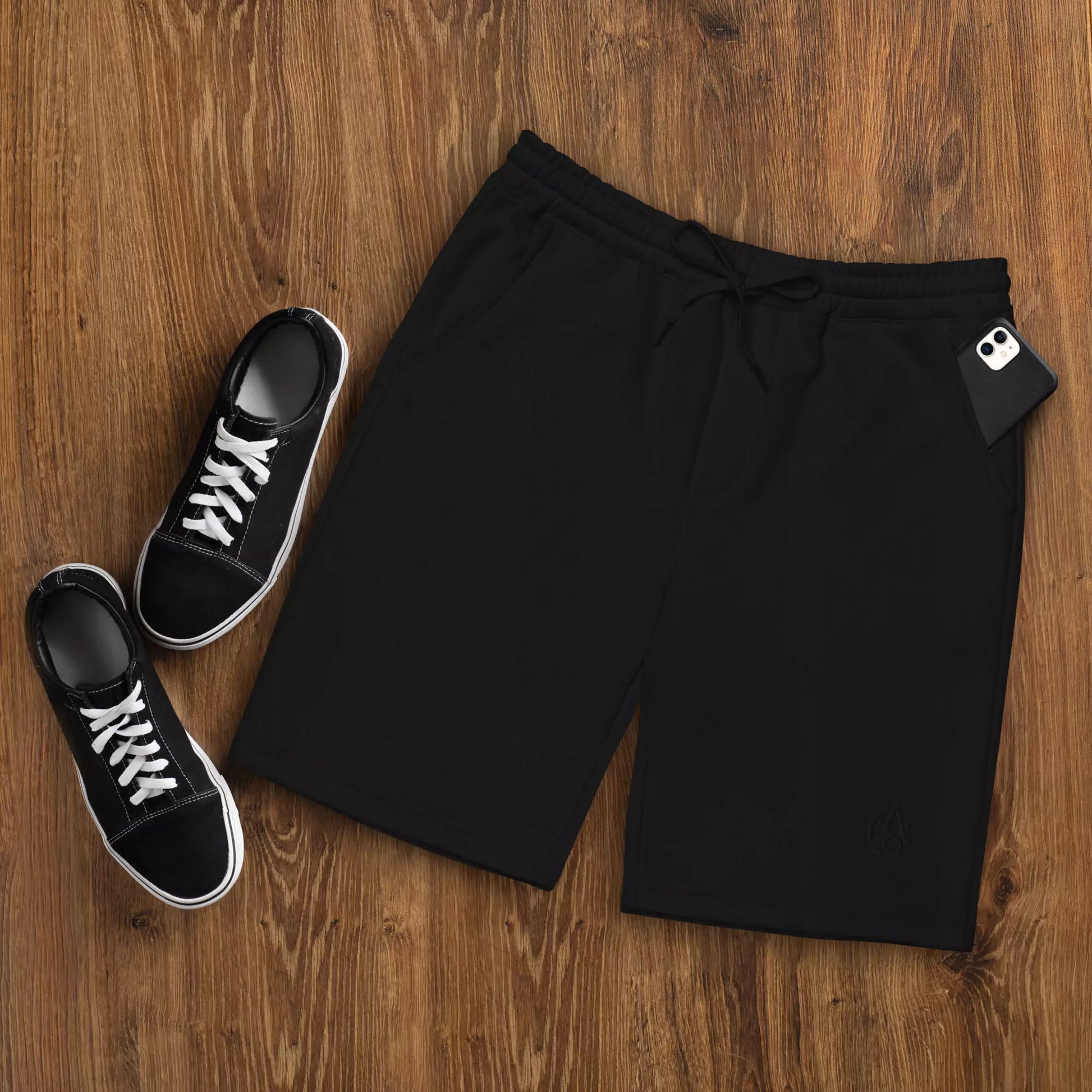 Obsidian Shorts – Minimalist Embroidered Men's Cotton Shorts - Shop Obsidian Shorts – Men's Embroidered Comfortable Cotton Shorts Alex Shogun Men's Clothes