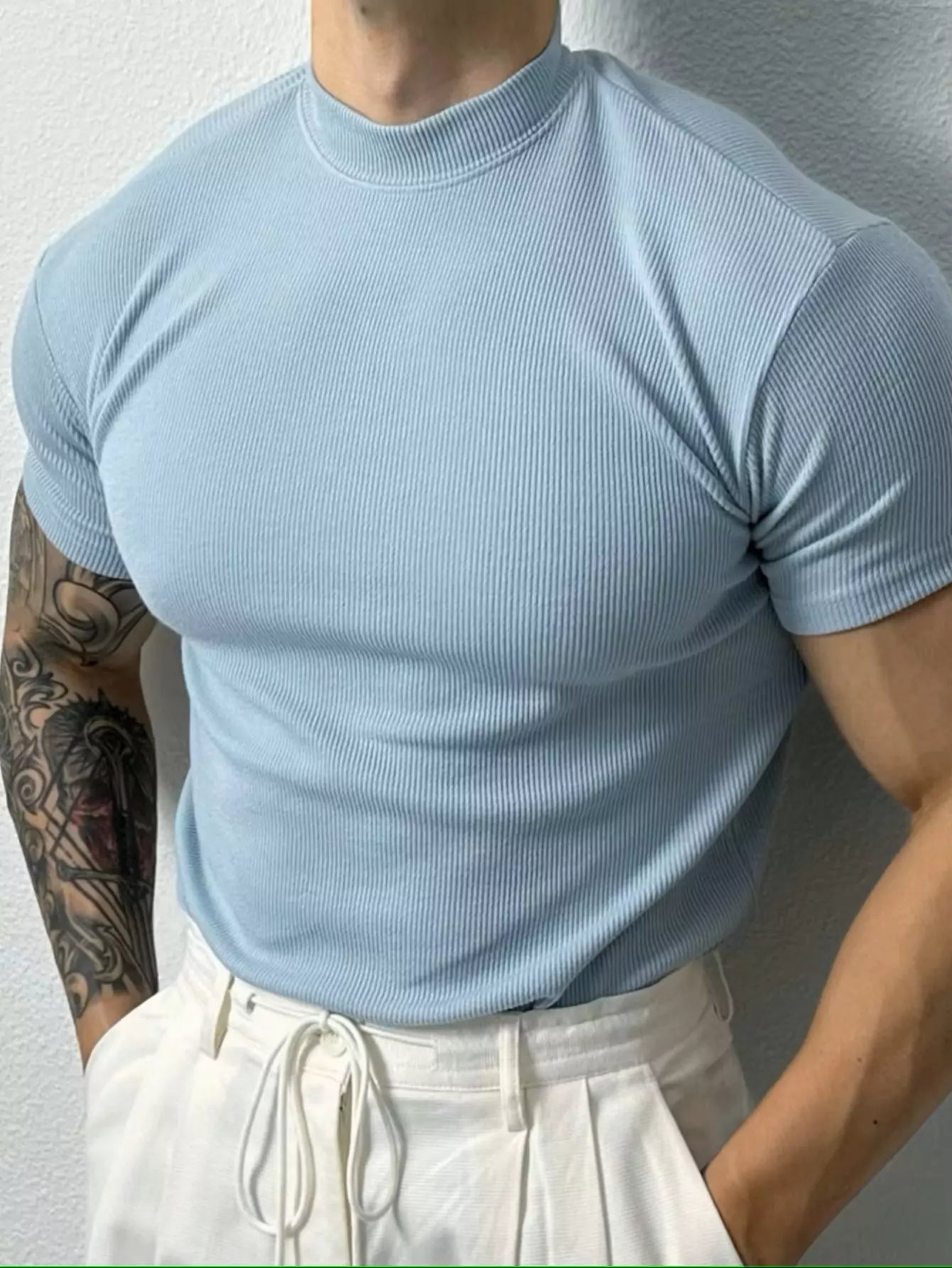 The Modern Mock Neck T-Shirt -  #  shirt Stylish Men's Mock Neck Tee | Perfect Fit 