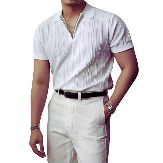 The Monaco Knit Polo Shirt - The Monaco Knit Polo Shirt – Luxury Knitted Polo Shirt for Men Alex Shogun Men's Clothes