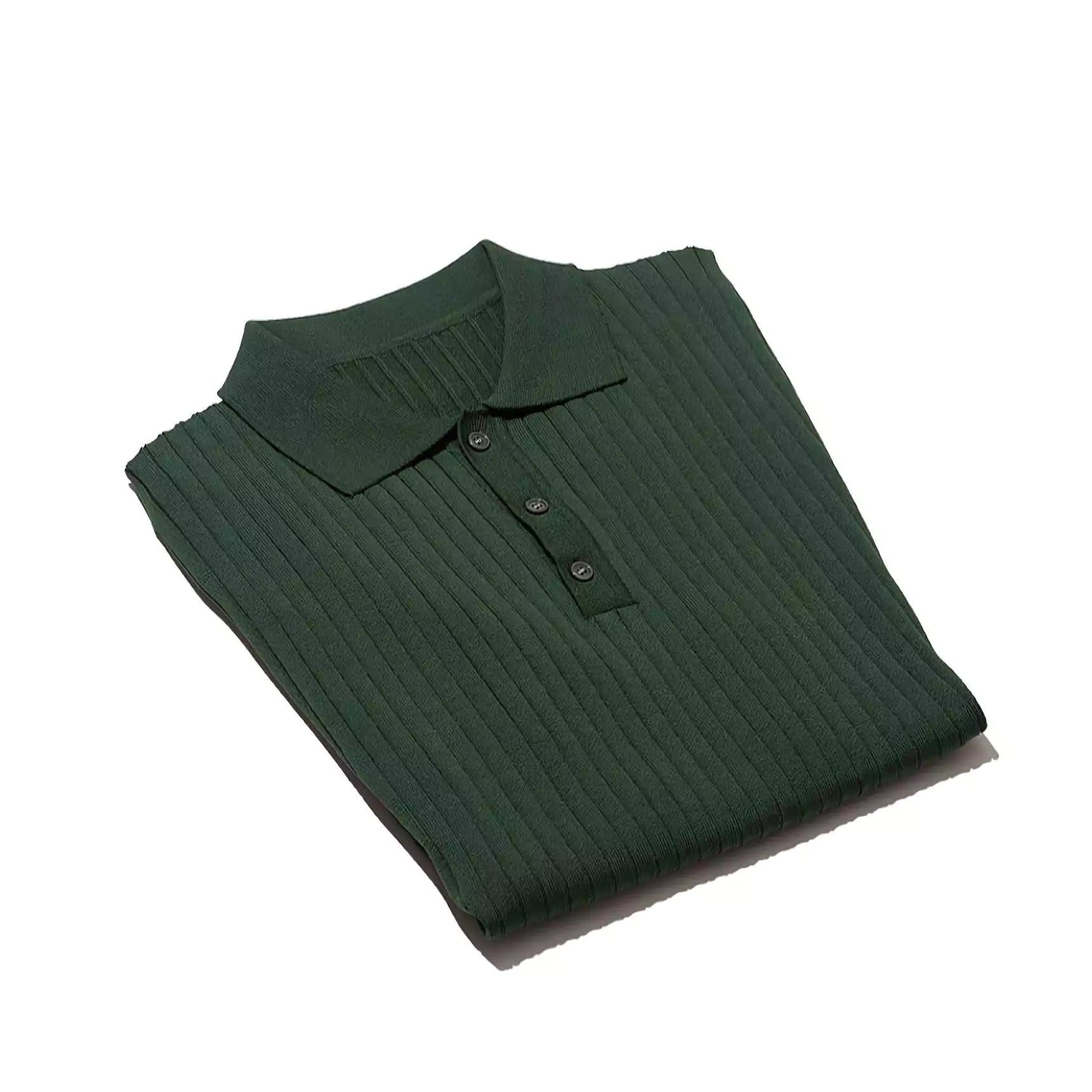 Old World Vintage Knit Polo Shirt - Old World Vintage Knit Polo Shirt Alex Shogun Men's Clothes