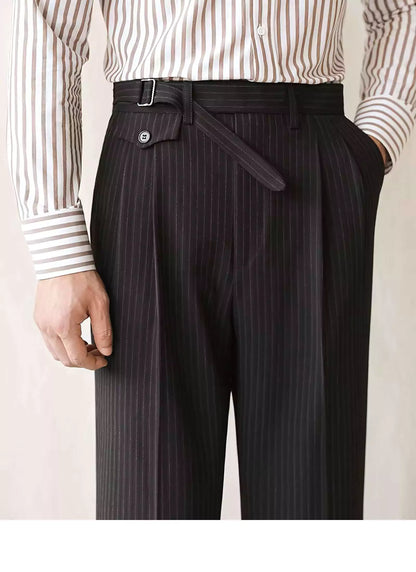 Opulent Stripe-Trousers - Opulent Stripe Trousers | Timeless Elegance, Striped Pants Alex Shogun Men's Clothes