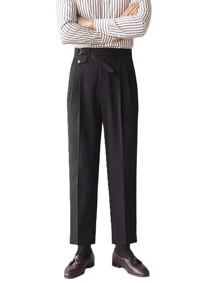 Opulent Stripe-Trousers - Opulent Stripe Trousers | Timeless Elegance, Striped Pants Alex Shogun Men's Clothes