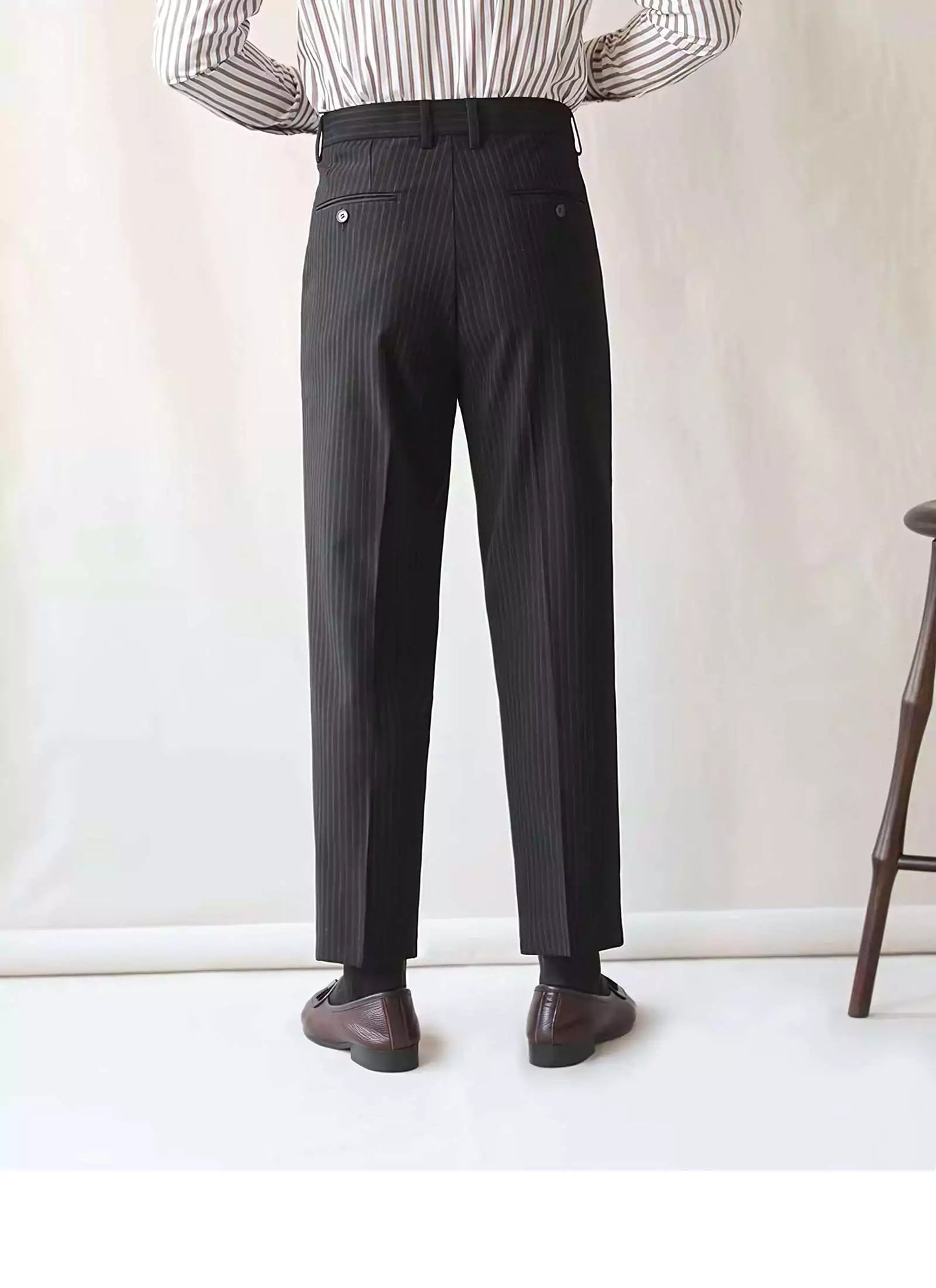 Opulent Stripe-Trousers - Opulent Stripe Trousers | Timeless Elegance, Striped Pants Alex Shogun Men's Clothes