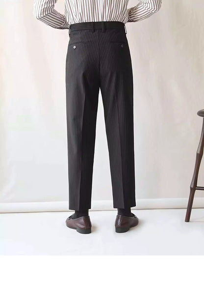 Opulent Stripe-Trousers - Opulent Stripe Trousers | Timeless Elegance, Striped Pants Alex Shogun Men's Clothes