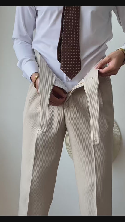 Pantalones de vestir de talle alto Milano