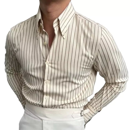 The Italy Regent Stripe Dress Shirt -  #  shirt The Italy Regent Men's Striped Long Sleeve Shirts | Milano Shirts Men 