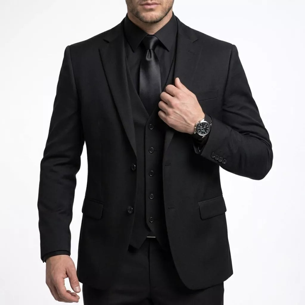 The Obsidian Smart-Knit Blazer - Men's Knit Blazer | Dark Slim Fit Hybrid Jacket | Alex Shogun Alex Shogun Men's Clothes