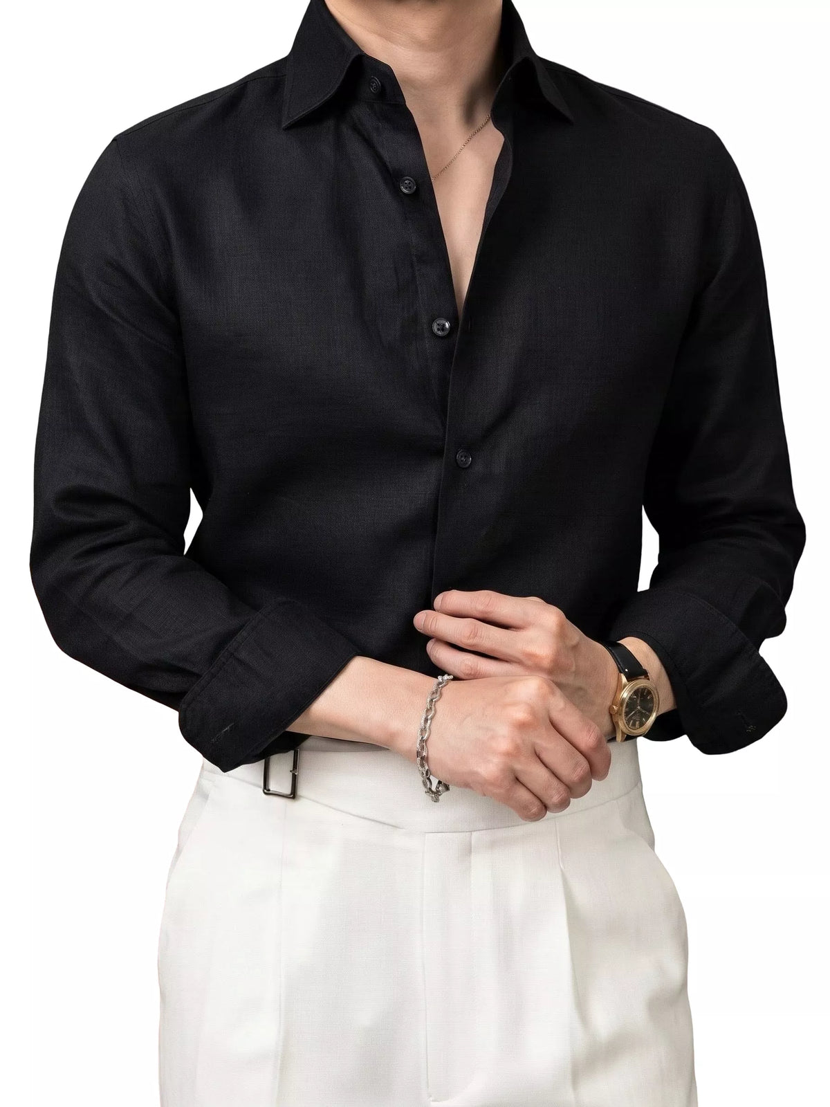 Aubergine Linen Shirt
