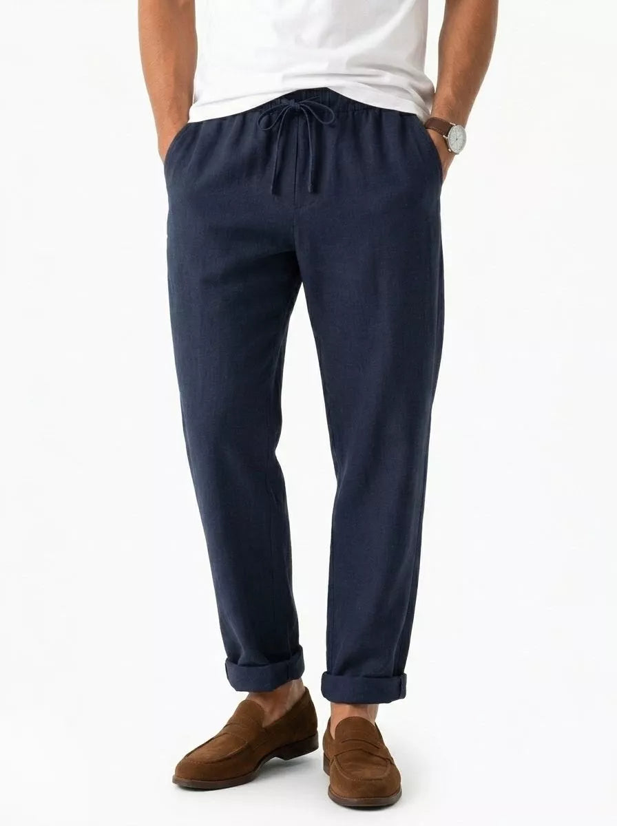 Straight Linen Pants - Men's Linen Pants | Breathable Elegant Trousers | Alex Shogun Alex Shogun Men's Clothes
