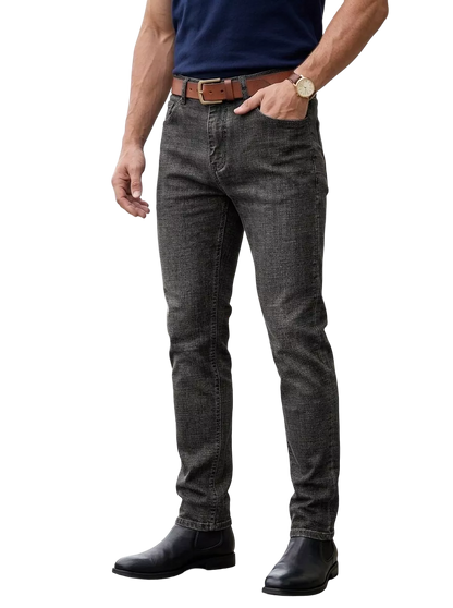 Casual Straight Jeans - Men's Light Wash Straight Leg Jeans | Stretch Denim | Alex Shogun Alex Shogun Men's Clothes