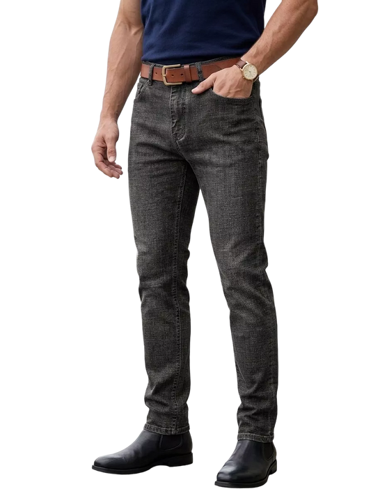Casual Straight Jeans - Men's Light Wash Straight Leg Jeans | Stretch Denim | Alex Shogun Alex Shogun Men's Clothes