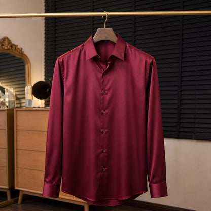 Royal Satin Shirt - Men's Satin Dress Shirt | Silk Feel Elegant | Alex Shogun Alex Shogun Men's Clothes