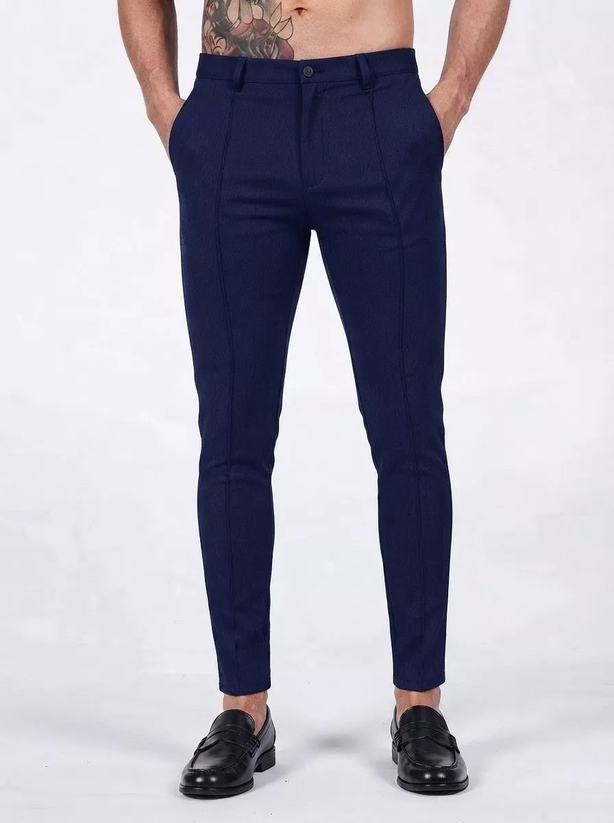 Business-Casual Tailored Trousers - Men's Slim Fit Business Trousers | Tailored Pants | Alex Shogun Alex Shogun Men's Clothes