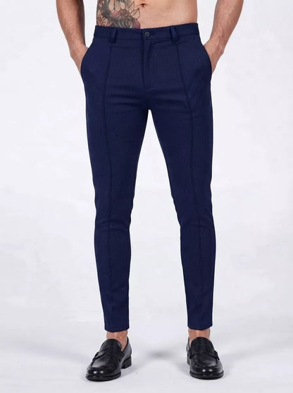 Business-Casual Tailored Trousers - Men's Slim Fit Business Trousers | Tailored Pants | Alex Shogun Alex Shogun Men's Clothes