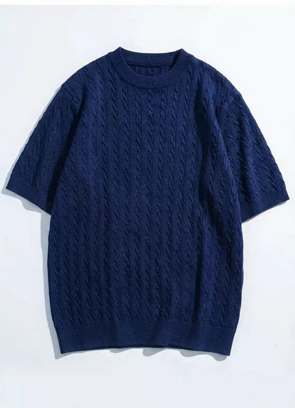 Zopfstrick-T-Shirt