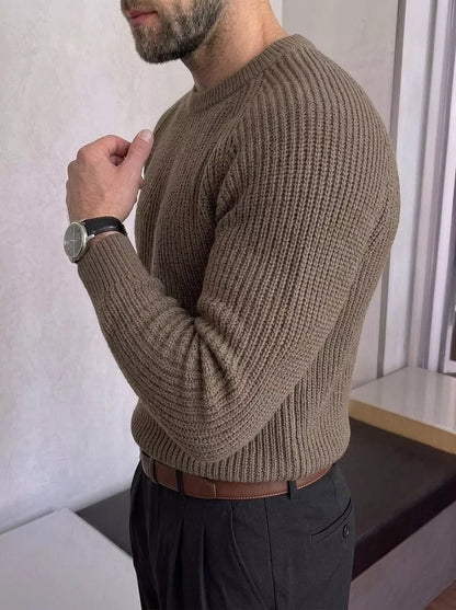 Saville Strickpullover – Rundhals-Pullover