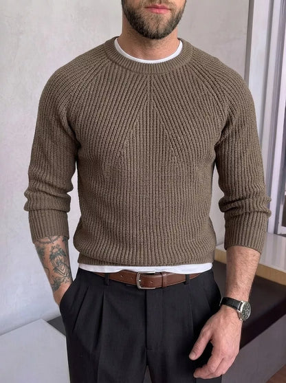 Saville Strickpullover – Rundhals-Pullover