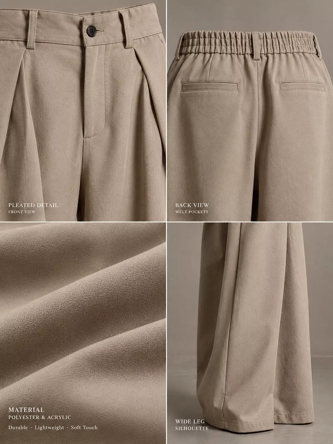 The Ambassador Wide-Leg Trousers — Pleated