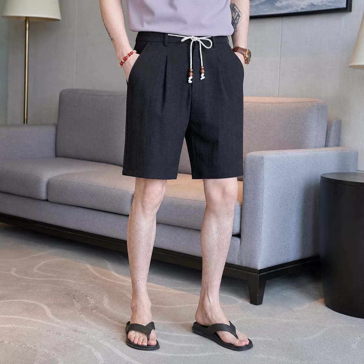Capri Club Linen Shorts - Men's Linen Shorts | Tailored Summer Shorts | Alex Shogun Alex Shogun Men's Clothes