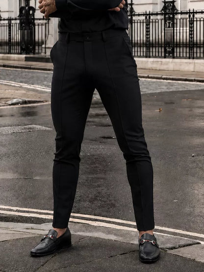 Business-Casual Tailored Trousers - Men's Slim Fit Business Trousers | Tailored Pants | Alex Shogun Alex Shogun Men's Clothes