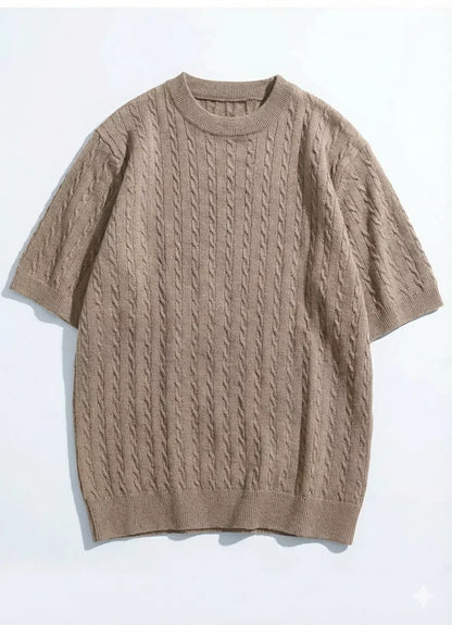 Cable Knit Tee - Cable Knit Tee Alex Shogun Men's Clothes