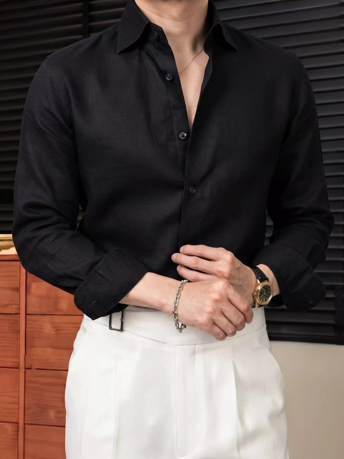 Aubergine Linen Shirt