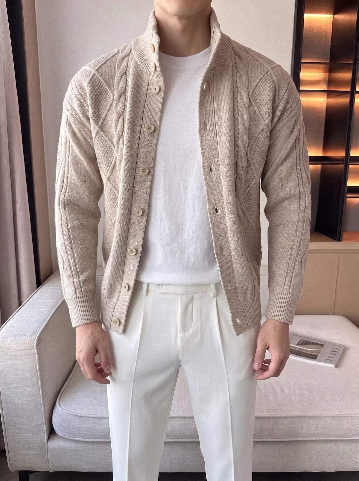 The Balmoral Knit Cardigan - Alex Shogun Men's Clothes