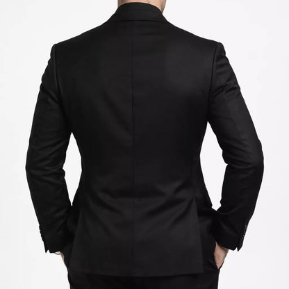 The Obsidian Smart-Knit Blazer - Men's Knit Blazer | Dark Slim Fit Hybrid Jacket | Alex Shogun Alex Shogun Men's Clothes