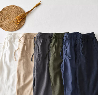 Straight Linen Pants - Men's Linen Pants | Breathable Elegant Trousers | Alex Shogun Alex Shogun Men's Clothes