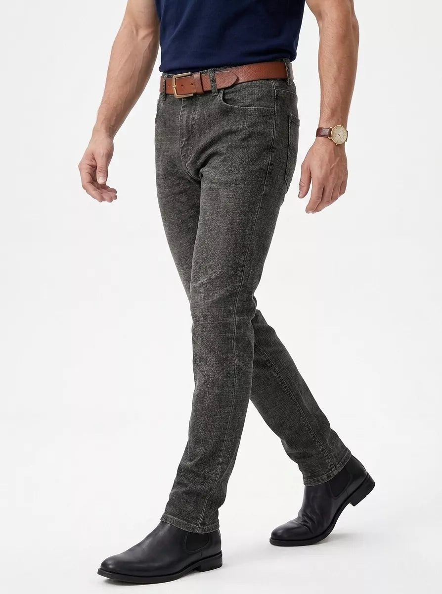 Casual Straight Jeans - Men's Light Wash Straight Leg Jeans | Stretch Denim | Alex Shogun Alex Shogun Men's Clothes