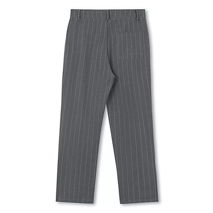 The Linear Pinstripe Trousers - Men's Pinstripe Linen Trousers | Wide leg Minimalist | Alex Shogun Alex Shogun Men's Clothes