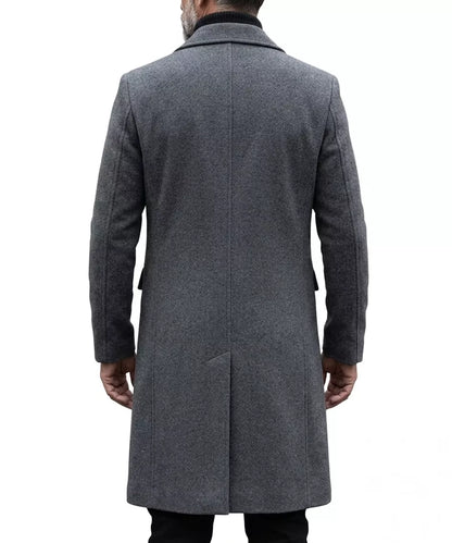 The Sovereign Overcoat — Wool Blend Long Trench - Alex Shogun Men's Clothes