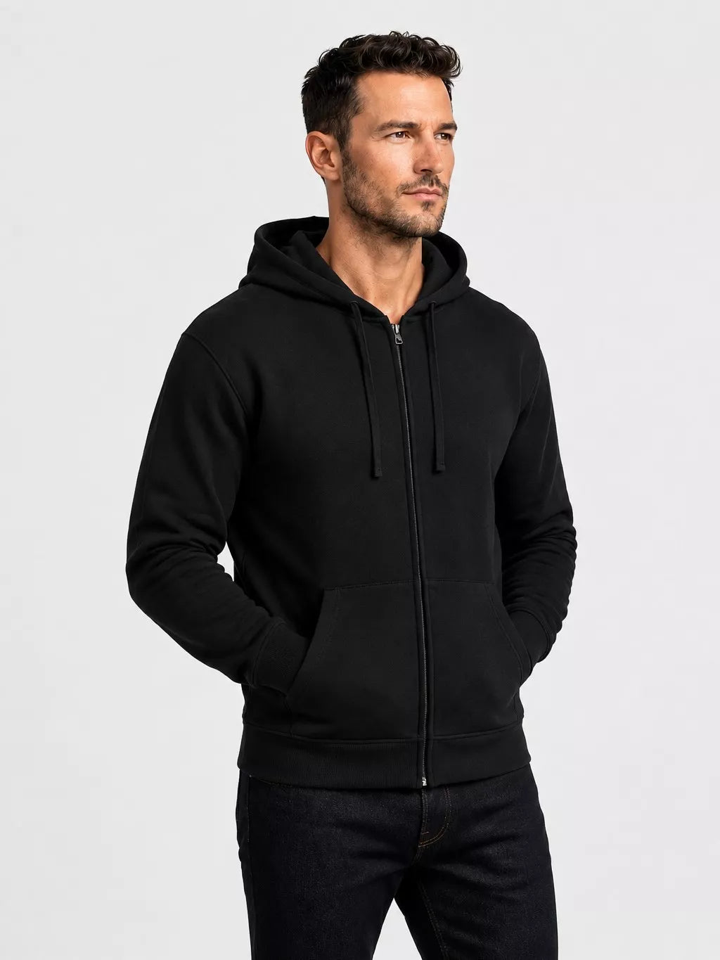 Organic Cotton Full Zip Hoodie - Organic Cotton Full Zip Hoodie for Men | Heavyweight | AlexShogun Alex Shogun Men's Clothes