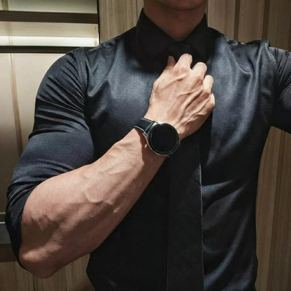 The S-Stretch Elite Long Sleeve Shirt - The S-Stretch Elite Long Sleeve Shirt Alex Shogun Men's Clothes