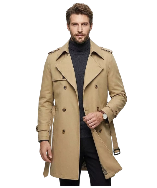 Classic Trench Coat - Classic Trench Coat Alex Shogun Men's Clothes
