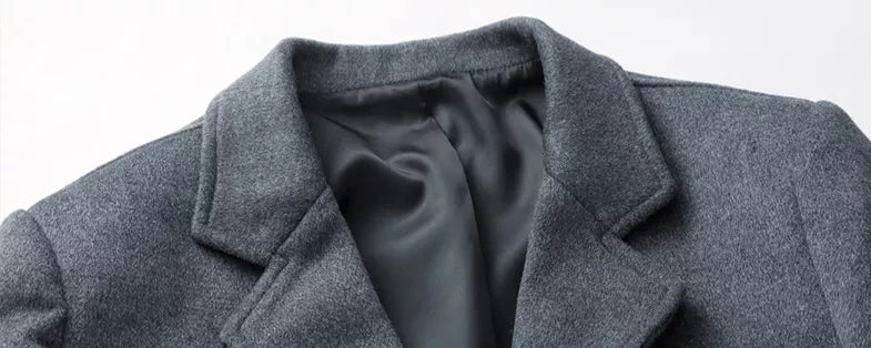 The Sovereign Overcoat — Wool Blend Long Trench - Alex Shogun Men's Clothes