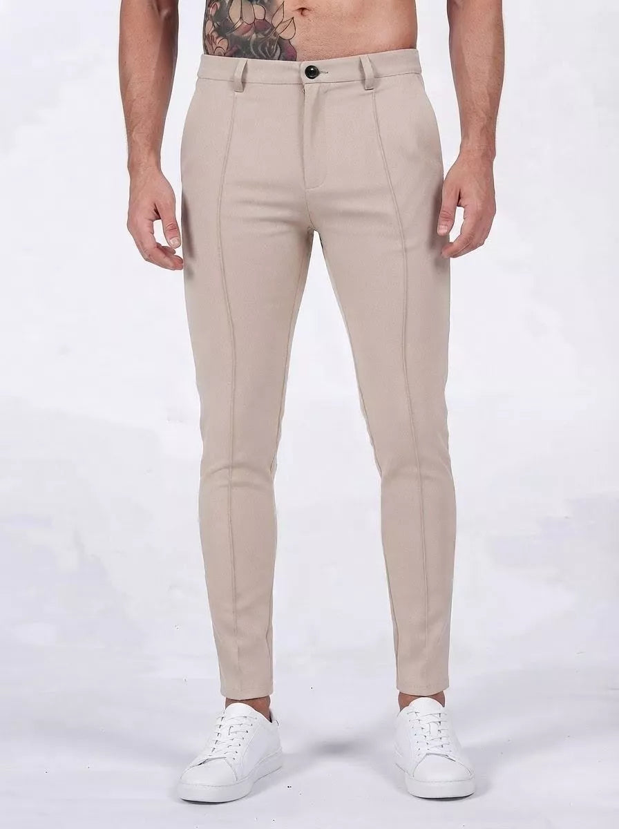 Business-Casual Tailored Trousers - Men's Slim Fit Business Trousers | Tailored Pants | Alex Shogun Alex Shogun Men's Clothes