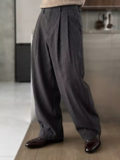 The Nobleman's Linen Wide-Leg Pants - Men's Wide Leg Linen Pants | Luxury Aesthetic Trousers | Alex Shogun Alex Shogun Men's Clothes
