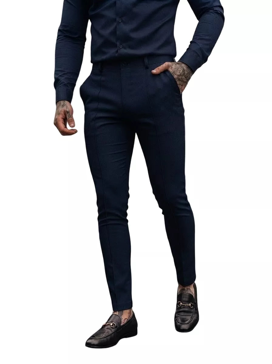 Business-Casual Tailored Trousers - Men's Slim Fit Business Trousers | Tailored Pants | Alex Shogun Alex Shogun Men's Clothes