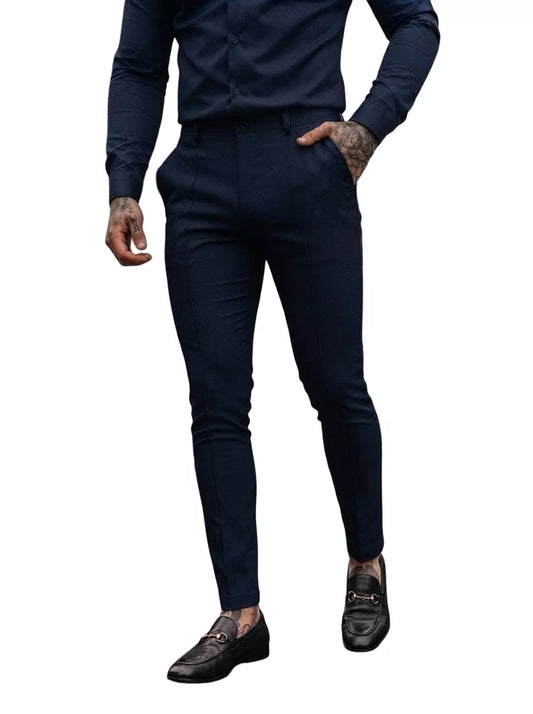 Business-Casual Tailored Trousers - Men's Slim Fit Business Trousers | Tailored Pants | Alex Shogun Alex Shogun Men's Clothes